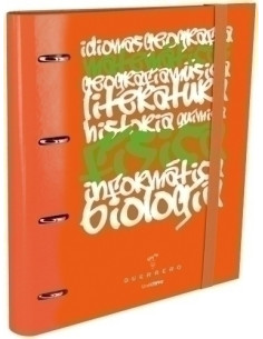 CARPEBLOC UNICLASE CARTON FORRADO A4 4 anMIXTAS 35mm con REC100 hj NARANJA