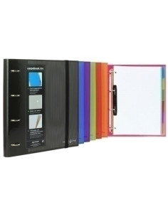 CARPEBOOK MULTILINE A4 4an35mm VERDE con recambio y 6 separadores extra gruesos