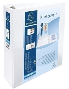 CARPETA CANGURO KREACOVER PP A4 4 anMIXTAS 60mm BLANCO