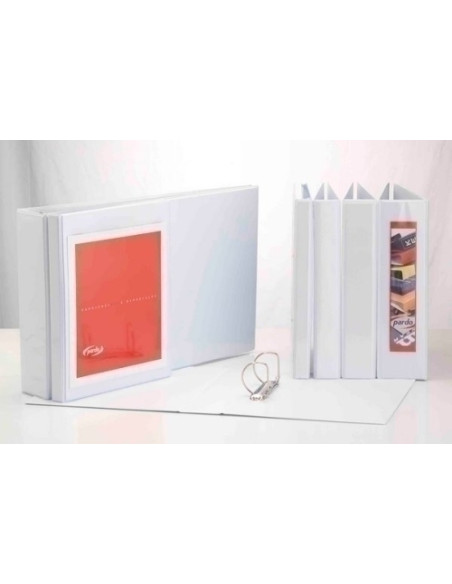 CARPETA CANGURO PARDO PVC A4 2 anMIXTAS 40mm BLANCO