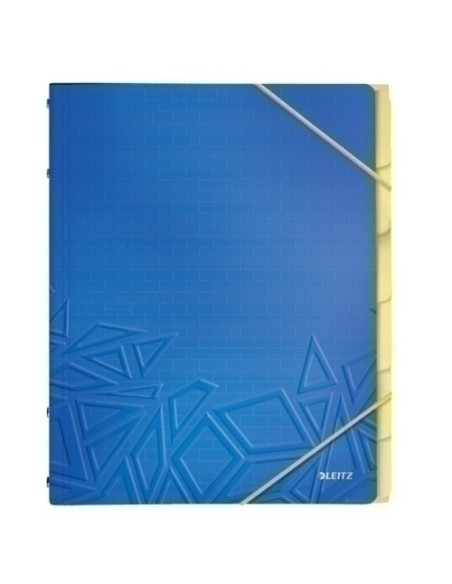 CARPETA CLASIFICADORA LEITZ URBAN CHIC A4 PP 6 SEPARADcon GOMA AZUL