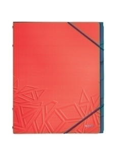 CARPETA CLASIFICADORA LEITZ URBAN CHIC A4 PP 6 SEPARADcon GOMA ROJO