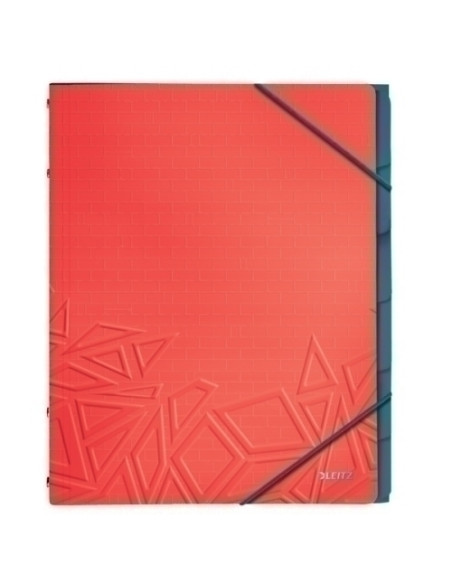CARPETA CLASIFICADORA LEITZ URBAN CHIC A4 PP 6 SEPARADcon GOMA ROJO