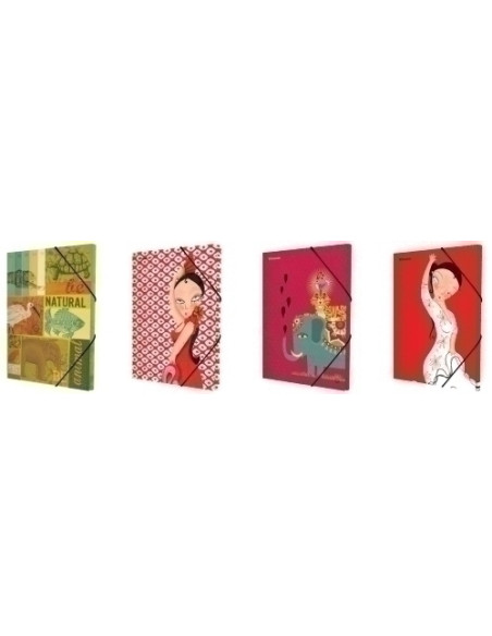 CARPETA FOLIO CON GOMAS y SOLAPAS TAPA EXTRA ADULTOS COLECCIÓN CHIC