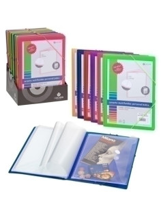 CARPETA FUNDAS TARIFARIO CARCHIVO PP CARCHIPLAS FASHION F CANGURO con GOMA 40 F6 colores