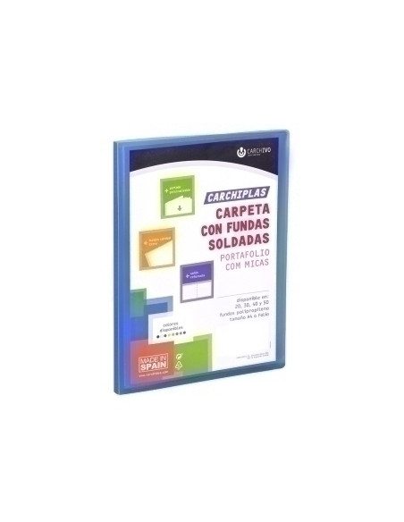 CARPETA FUNDAS TARIFARIO CARCHIVO PP CARCHIPLAS-BOOK FLEXIBLE CANGURO A4  30 F AZUL