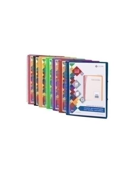 CARPETA FUNDAS TARIFARIO CARCHIVO REMOVE ESPIRAL PP A4 CANGURO con GOMA 50 F EXTRAIBLES VIOLETA