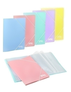 CARPETA FUNDAS TARIFARIO CARCHIVO SOFT CARCHIPLAS SOLDADAS PP A4 con GOMA 20 F SURTIDO 5 col