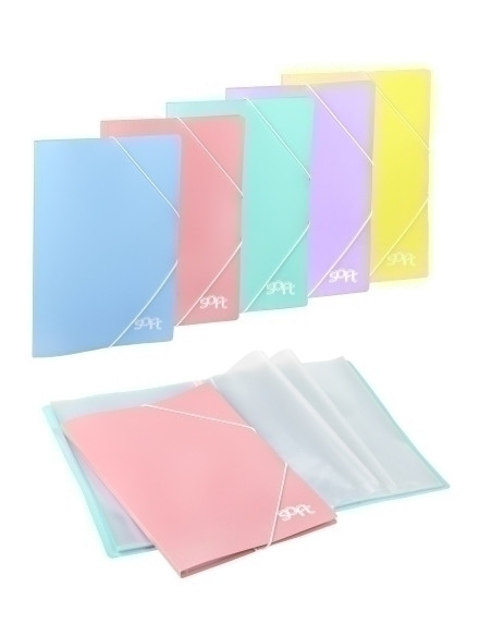 CARPETA FUNDAS TARIFARIO CARCHIVO SOFT CARCHIPLAS SOLDADAS PP A4 con GOMA 20 F SURTIDO 5 col