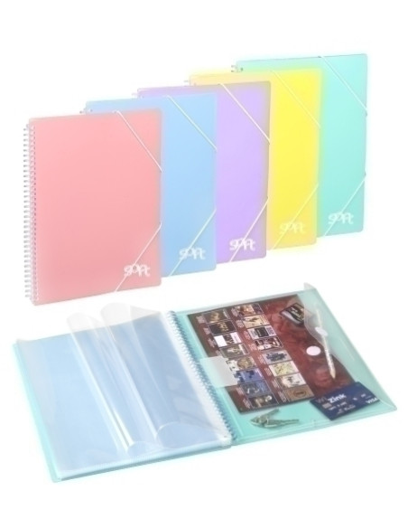 CARPETA FUNDAS TARIFARIO CARCHIVO SOFT PP REMOVE A4 20 F EXTRAIBLES SURTIDO 5 col