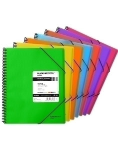 CARPETA FUNDAS TARIFARIO GRAFOPLAS ESPIRAL PP MAXIPLAS BLACKLINE A4 50 F ROJO