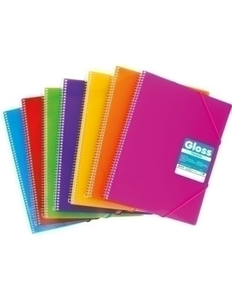 CARPETA FUNDAS TARIFARIO GRAFOPLAS ESPIRAL PP RIGIDO MAXIPLAS GLOSS A4 40 FFUCSIA