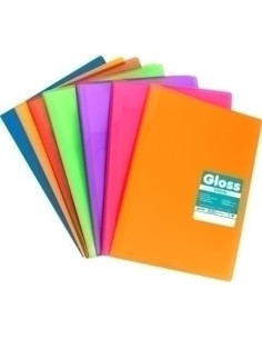 CARPETA FUNDAS TARIFARIO GRAFOPLAS PP FLEXIBLE POLIPLAS GLOSS  F 40 F FUCSIA