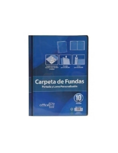 CARPETA FUNDAS TARIFARIO OFFICE BOX PP RIGIDO A4 PERSONALIZ  10 F NEGRO