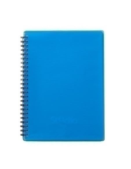 CARPETA FUNDAS TARIFARIO PARDO STUDIO STYLE ESPIRAL PP F 20 F AZUL