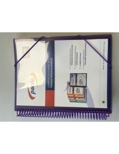 CARPETA FUNDAS TARIFARIO PARDO STUDIO STYLE ESPIRAL PP A4 40 F MORADO