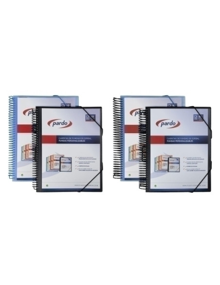 CARPETA FUNDAS TARIFARIO PARDO STUDIO STYLE ESPIRAL PP A4 80 F AZUL