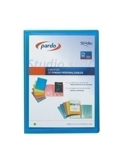 CARPETA FUNDAS TARIFARIO PARDO STUDIO STYLE PERSONALIZABLE PP A4 10 F AZUL