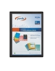 CARPETA FUNDAS TARIFARIO PARDO STUDIO STYLE PERSONALIZABLE PP A4 10 F NEGRO