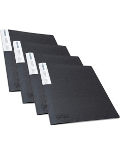 CARPETA FUNDAS TARIFARIO RAPESCO PP A4  10 F NEGRO PACK DE 4
