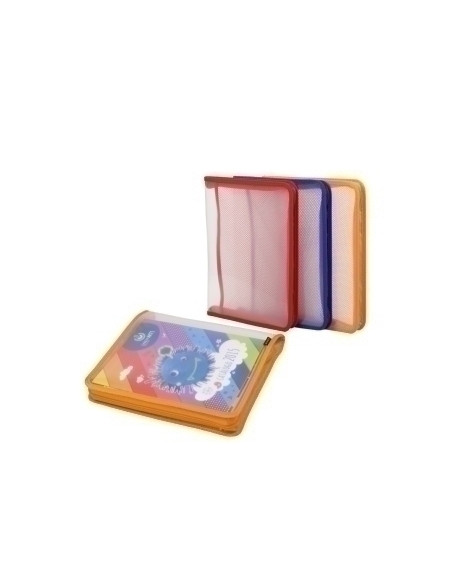 CARPETA PORTADOCUMENTOS CARCHIVO PP DIAGONAL F con CREMALLERA Y BOLSILLO AZUL