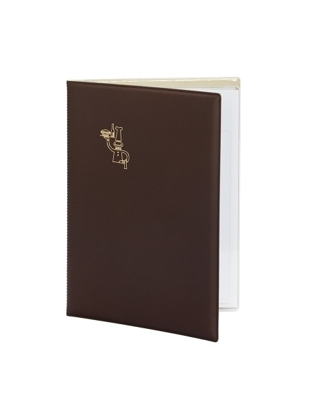 CARPETA PORTAMENUS PARDO PVC F BURDEOS