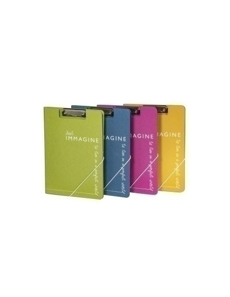 CARPETA con PINZA MINICLIP SUPERIOR CARCHIVO IMMAGINE CARTON RECICLADO A4 CON TAPA FUCSIA