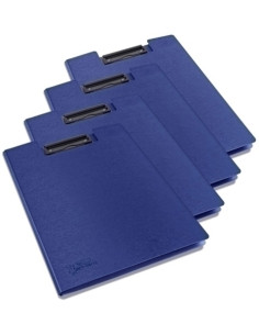 CARPETA con PINZA PORTABLOCK A4 AZUL PACK DE 4