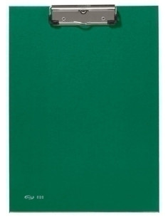 CARPETA con PINZA PORTABLOCS PARDO F  VERDE
