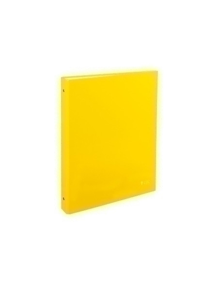 CARPETA de ANILLAS CARCHIVO LUZ CARTON PLASTIFICADO BRILLO F-XL 4 an 40mm AMARILLO
