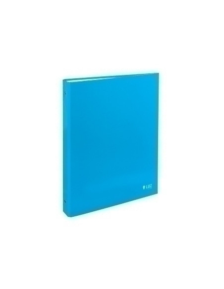 CARPETA de ANILLAS CARCHIVO LUZ CARTON PLASTIFICADO BRILLO F-XL 4 an 40mm AZUL