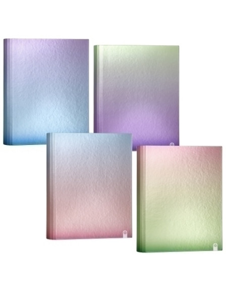 CARPETA de ANILLAS CARCHIVO METAL GRADIENT CARTON PLASTIFICADO BRILLO A4 4 anMIXTA 40mm SURTIDO 4 col
