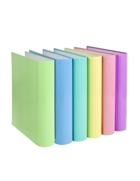 CARPETA de ANILLAS CARCHIVO SOFT CARTON PLASTIFICADO BRILLO A4 4 anMIXTA 25mm SURTIDO 6 col