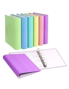 CARPETA de ANILLAS CARCHIVO SOFT CARTON PLASTIFICADO BRILLO A4 4 anMIXTA 40mm SURTIDO 6 col