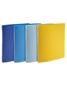 CARPETA de ANILLAS EXACOMPTA BEE BLUE PP A4 4 an 15mm SURTIDO 4 col