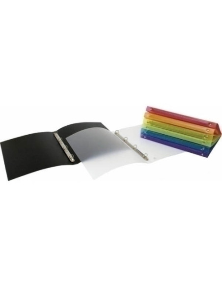 CARPETA de ANILLAS GRAFOPLAS PP TRANS COLORGRAF A4 4 anRED16mm INCOLORO