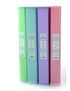 CARPETA de ANILLAS OFFICE BOX PP A4 BLUSH 4 an 25mm SURTIDO 4 col