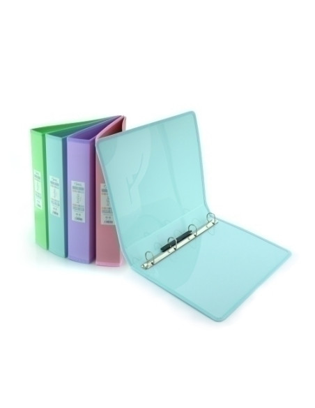 CARPETA de ANILLAS OFFICE BOX PP A4 BLUSH 4 an 40mm SURTIDO 4 col