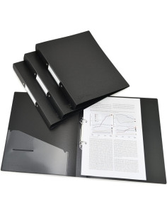 CARPETA de ANILLAS RAPESCO PP A4 2 an35mm  NEGRO PACK de 4