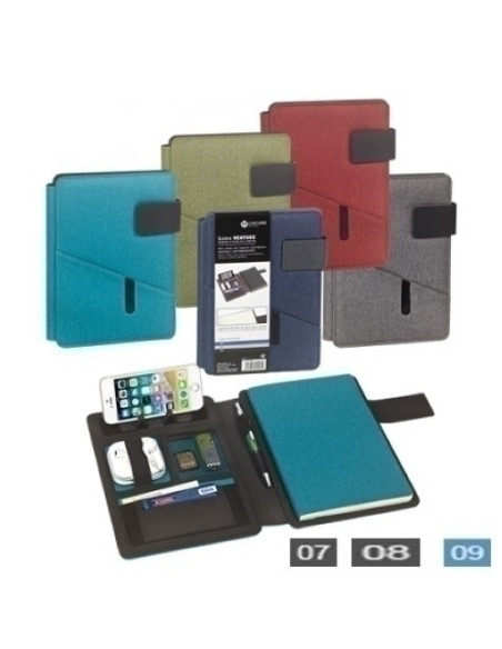 CARPETA de CONGRESOS CARCHIVO VENTURE A5 con MULTI BOLSILLO BLOC y ATRIL SMARTPHONE SURTIDO 3 col