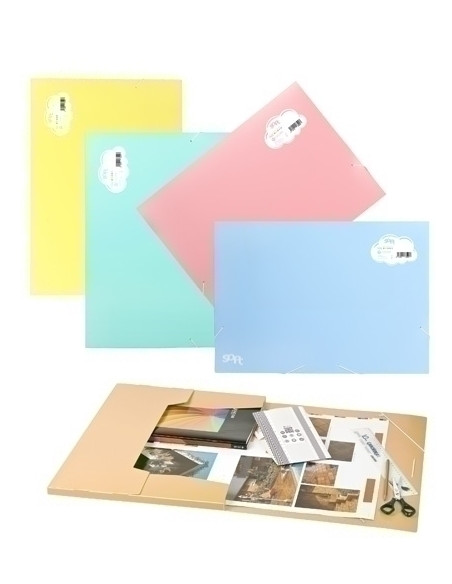 CARPETA de DIBUJO CARCHIVO SOFT PP GOMAS y SOLAPAS A3-XXL SURTIDO 5 col
