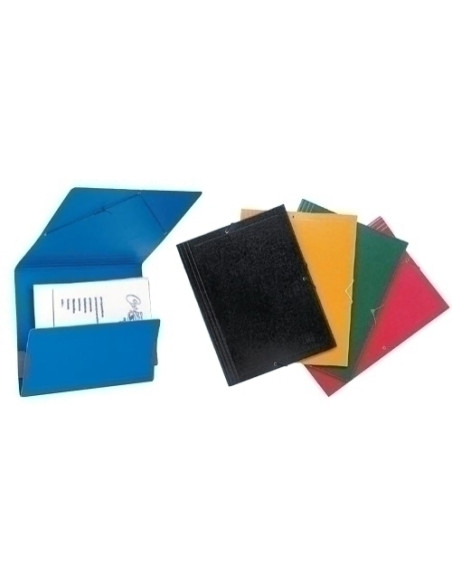 CARPETA de GOMAS sin solapas SARO CARTON N10 GOFRADO BRILLO F VERDE