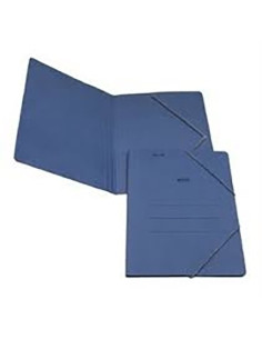 CARPETA de GOMAS sin solapas SARO CARTON N8 MATE 4 AZUL
