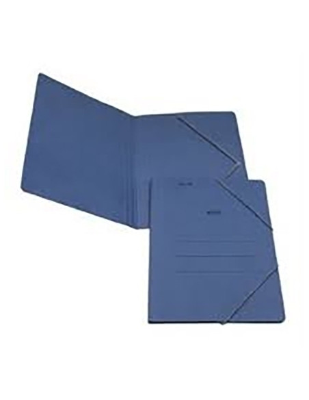 CARPETA de GOMAS sin solapas SARO CARTON N8 MATE 4 AZUL
