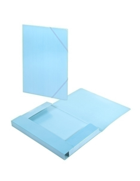 CARPETA de GOMAS y SOLAPAS CARCHIVO SOFT CARTON BRILLO F AZUL