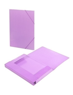 CARPETA de GOMAS y SOLAPAS CARCHIVO SOFT CARTON BRILLO F MALVA