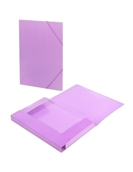 CARPETA de GOMAS y SOLAPAS CARCHIVO SOFT CARTON BRILLO F MALVA