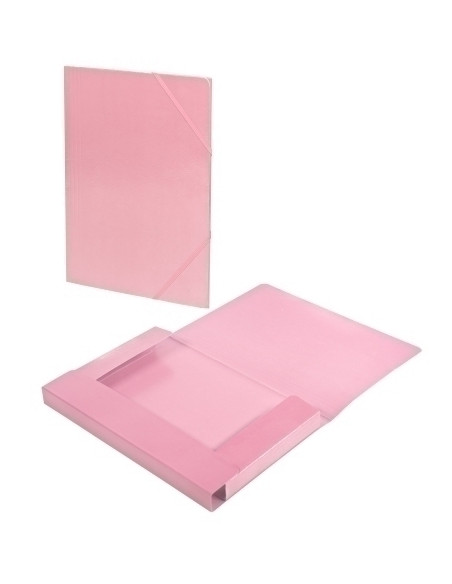 CARPETA de GOMAS y SOLAPAS CARCHIVO SOFT CARTON BRILLO F ROSA