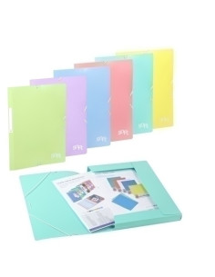 CARPETA de GOMAS y SOLAPAS CARCHIVO SOFT POLIPROPILENO F EXPOSITOR de 30