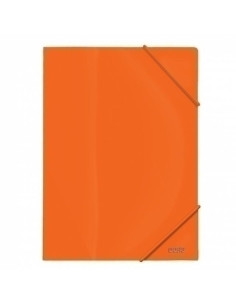 CARPETA de GOMAS y SOLAPAS DOHE PP OPACO 240 x 320mm NARANJA
